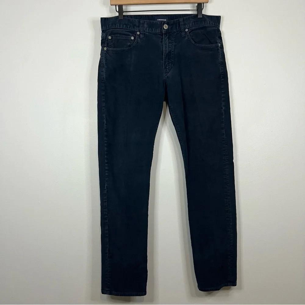 J. Crew Black Slim Straight Corduroy Jeans 33W